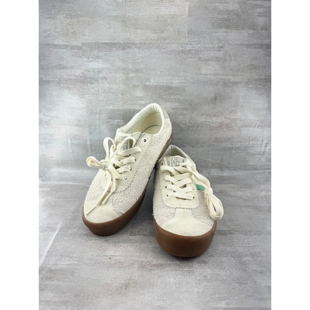 Vans Sport Low Hairy Suede Cream Green Gum Sole Sneakers 508357 Mens 5 Women 6.5